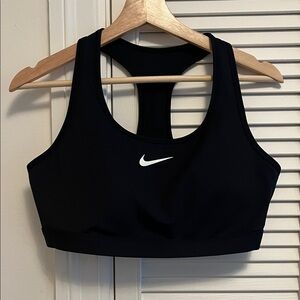 Nike Women's Black and White Racerback Sports Bra